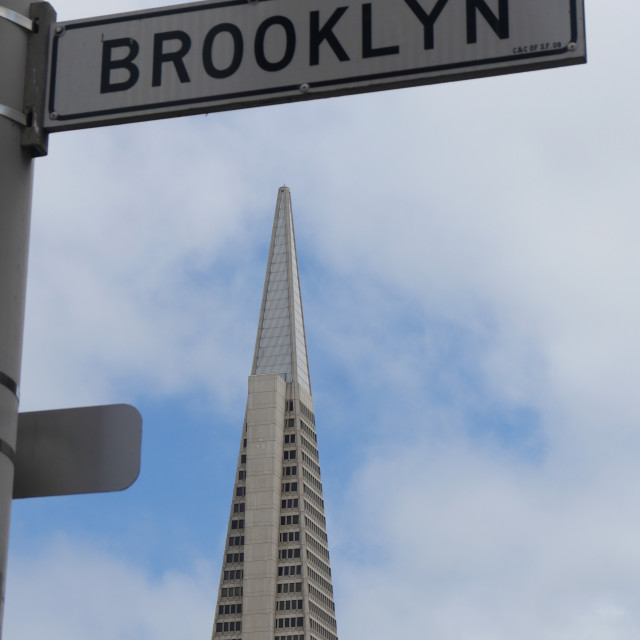 "BROOKLYN STREET IN SAN FRANCISCO" by JOHN MOUNT - $25.14 "BROOKLYN STREET IN SAN FRANCISCO" stock image