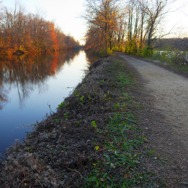 "DELAWARE AND RARITAN CANAL" by JOHN MOUNT - $25.10 "DELAWARE AND RARITAN CANAL" stock image