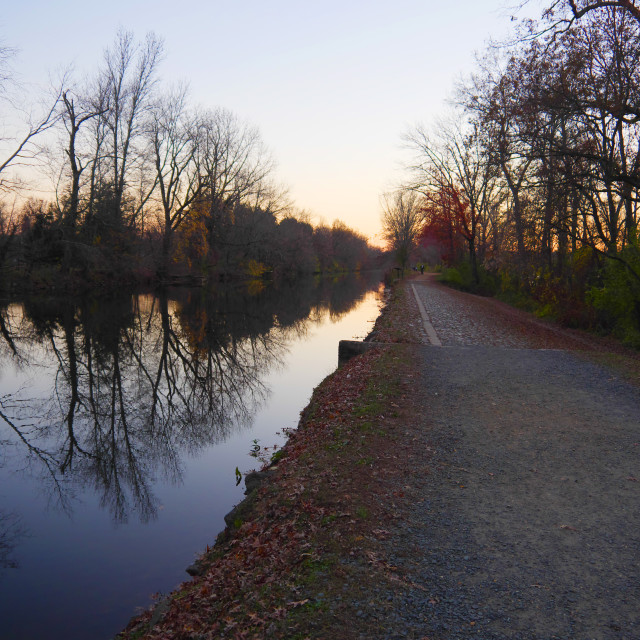 "DELAWARE AND RARITAN CANAL" by JOHN MOUNT - $25.10 "DELAWARE AND RARITAN CANAL" stock image