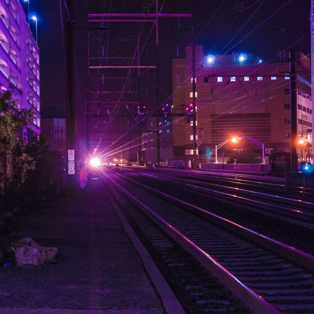 "NIGHT IN THE CITY" by JOHN MOUNT - $25.14 "NIGHT IN THE CITY" stock image