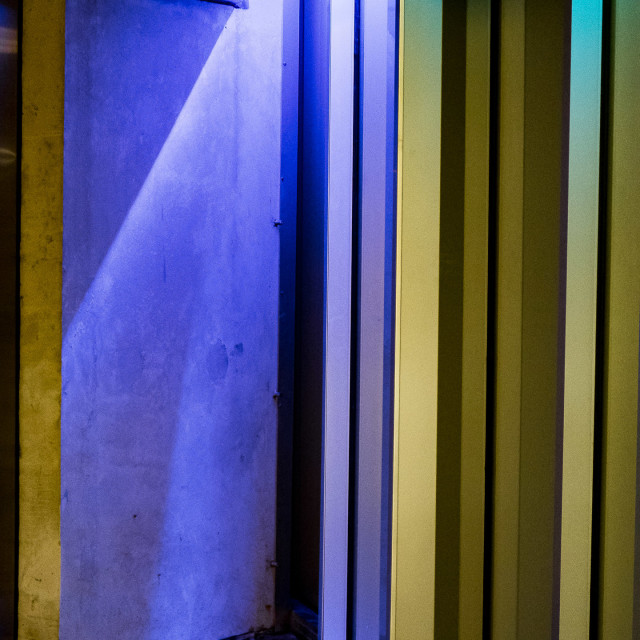 "NEON ELEVATOR" by JOHN MOUNT - $25.14 "NEON ELEVATOR" stock image