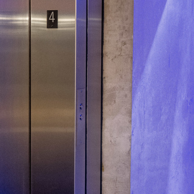 "NEON ELEVATOR" by JOHN MOUNT - $25.14 "NEON ELEVATOR" stock image