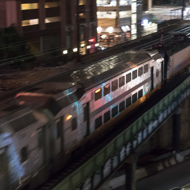 "TRAIN APPROACHING THE STATION" by JOHN MOUNT - $25.14 "TRAIN APPROACHING THE STATION" stock image