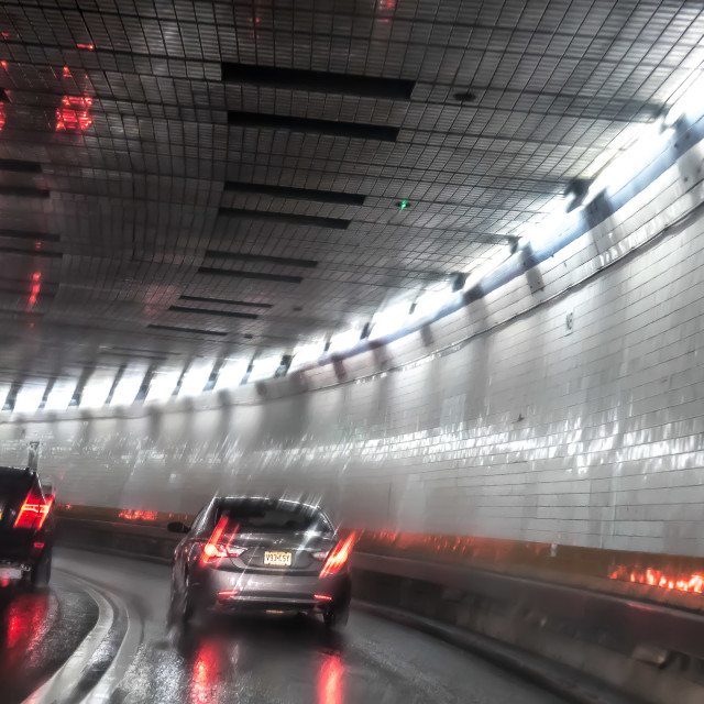 "HUDSON TUNNEL IN THE RAIN" by JOHN MOUNT - $25.14 "HUDSON TUNNEL IN THE RAIN" stock image