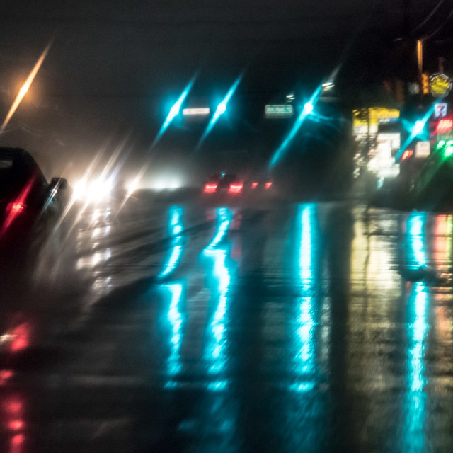 "NJ TURNPIKE IN THE RAIN" by JOHN MOUNT - $25.14 "NJ TURNPIKE IN THE RAIN" stock image