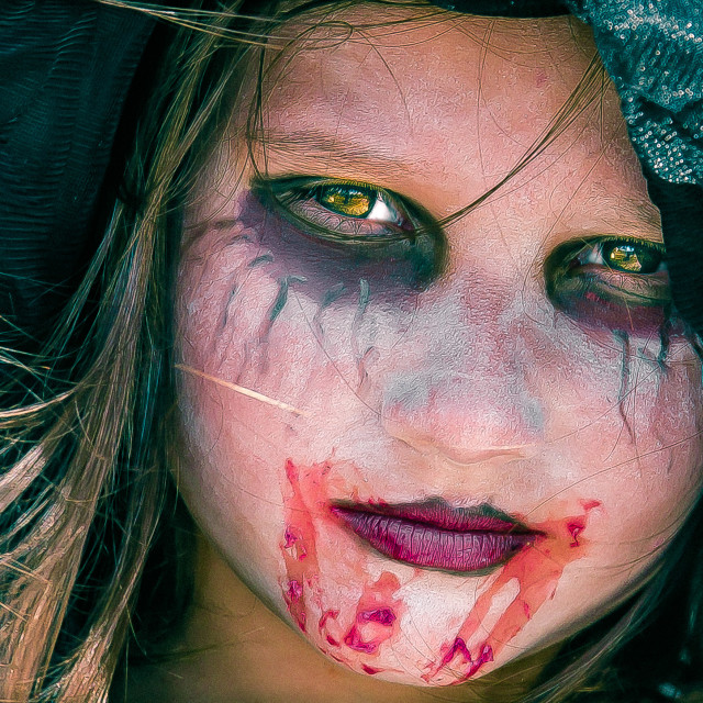 "YOUNG GIRL ZOMBIE" by JOHN MOUNT - $25.14 "YOUNG GIRL ZOMBIE" stock image