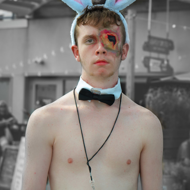 "BUNNY ZOMBIE" by JOHN MOUNT - $25.14 "BUNNY ZOMBIE" stock image