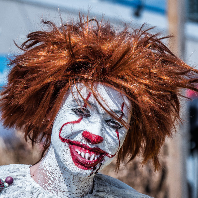 "CLOWN ZOMBIE" by JOHN MOUNT - $25.14 "CLOWN ZOMBIE" stock image