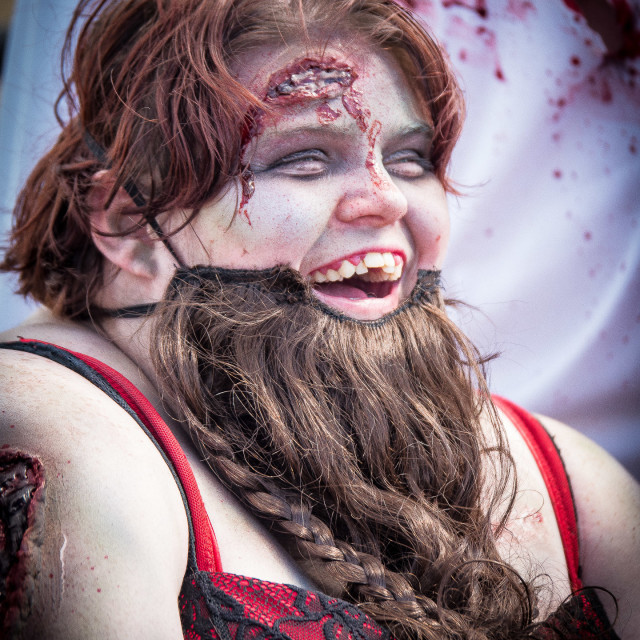 "BEARDED LADY ZOMBIE" by JOHN MOUNT - $25.14 "BEARDED LADY ZOMBIE" stock image