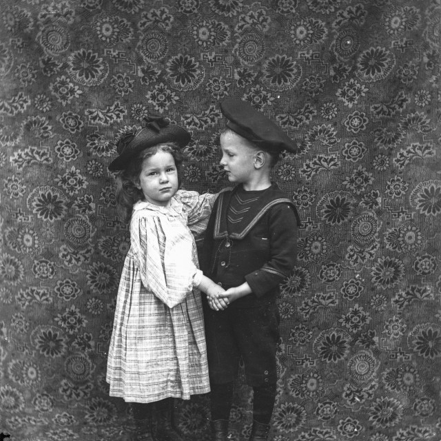 "VINTAGE PORTRAIT OF CHILDREN DANCING" by JOHN MOUNT - $25.10 "VINTAGE PORTRAIT OF CHILDREN DANCING" stock image