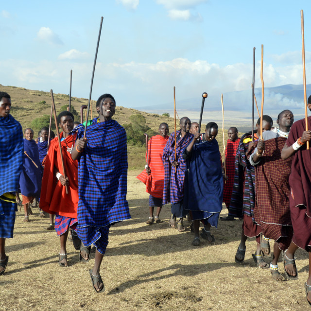 "Masai Parade" stock image