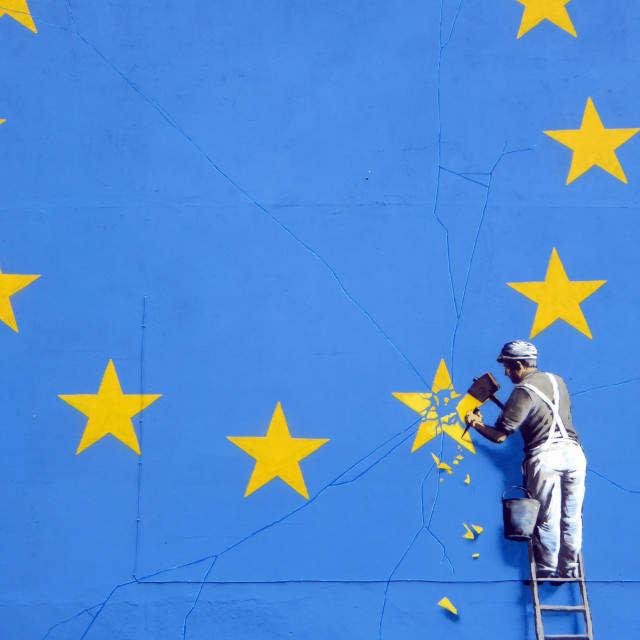 "Brexit Banksy Style #2" stock image