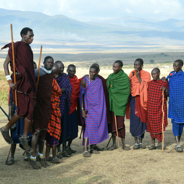 "Masai Jumping" stock image