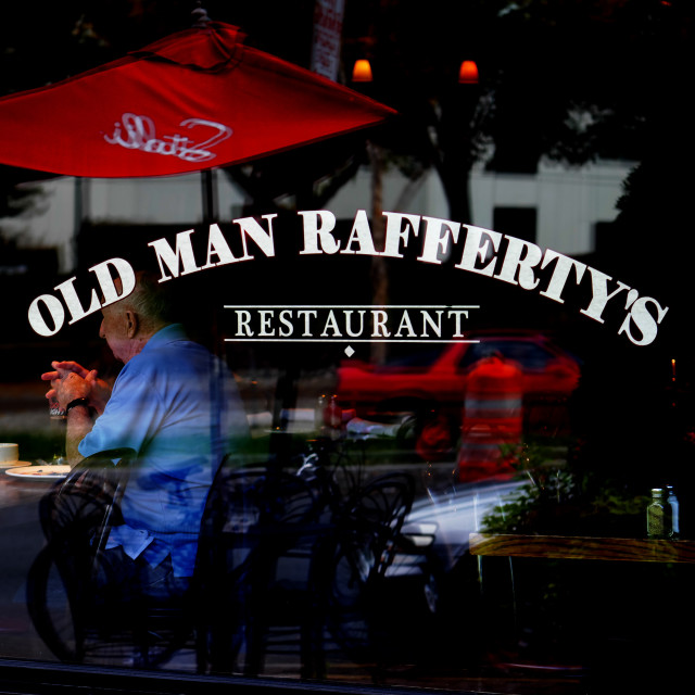 "Old Man at Old Man Rafferty's" by JOHN MOUNT - $24.67 "Old Man at Old Man Rafferty's" stock image