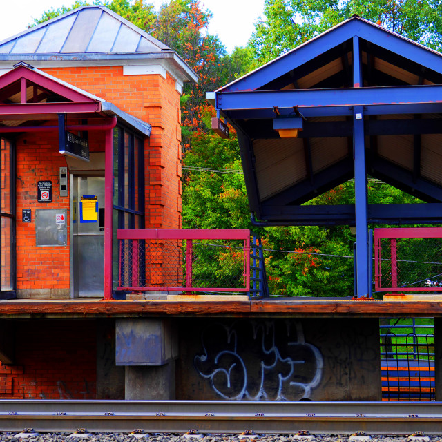 "Colorful Train Platform" by JOHN MOUNT - $24.67 "Colorful Train Platform" stock image
