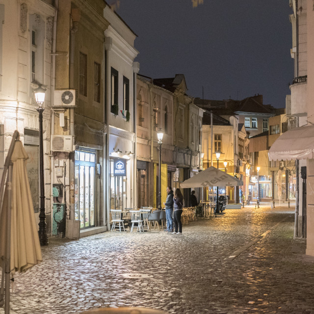 "refurbished nightlife area Kapana in Plovdiv" stock image