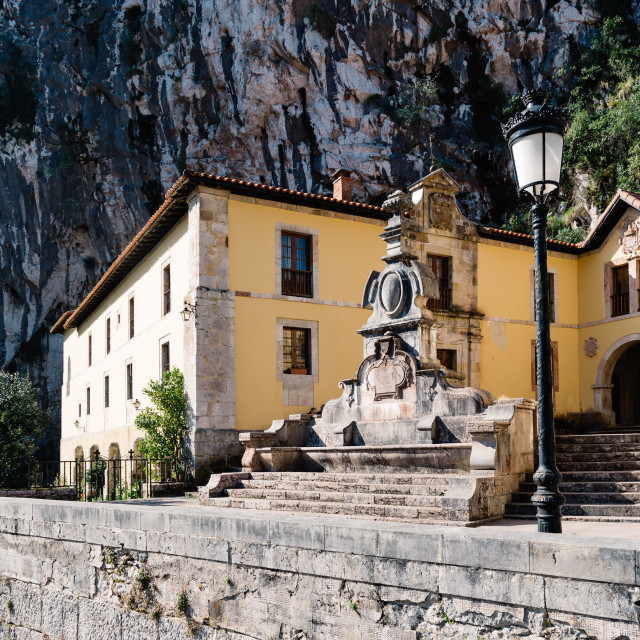 "The Sanctuary of Covandonga in Asturias, Spain" stock image