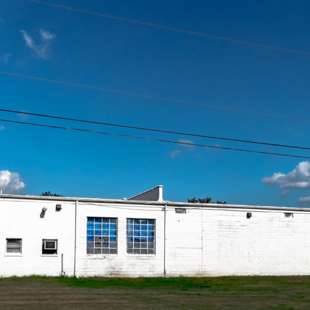 "White Industrial Building" by JOHN MOUNT - $24.67 "White Industrial Building" stock image