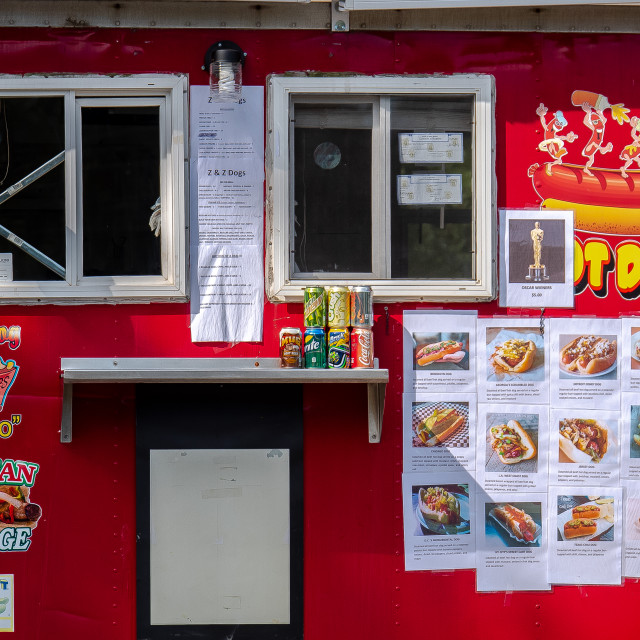 "Hot Dog Stand" by JOHN MOUNT - $24.67 "Hot Dog Stand" stock image