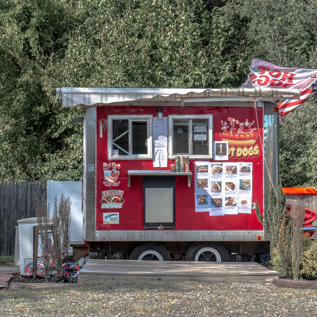 "Hot Dog Stand" by JOHN MOUNT - $24.67 "Hot Dog Stand" stock image