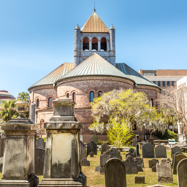 Circular congregational church and graveyard, Charleston SC - License, download or print for £10.00 | Photos | Picfair