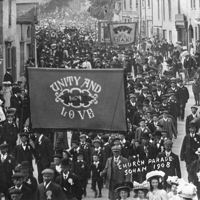 "Unity and Love Church Parade - Soham 1908" by JOHN MOUNT - $25.10 "Unity and Love Church Parade - Soham 1908" stock image