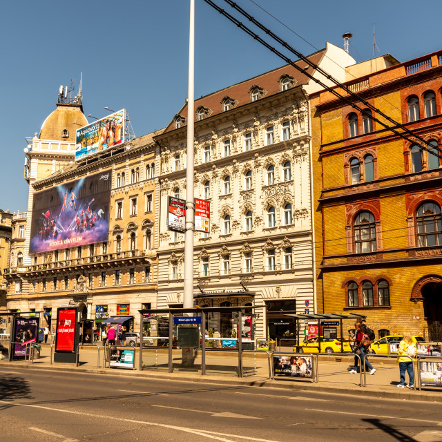 "Street Scene in Budapest, Hungary" stock image