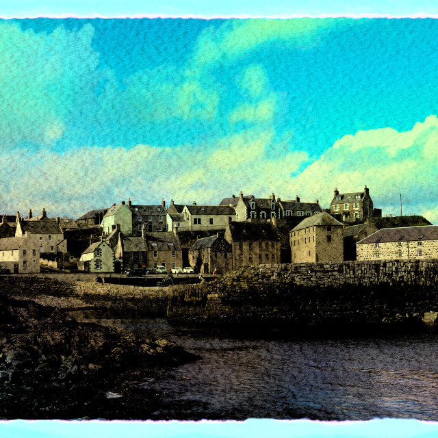 "Panorama of Portsoy" by Barry Whyte - £15.00 "Panorama of Portsoy" stock image