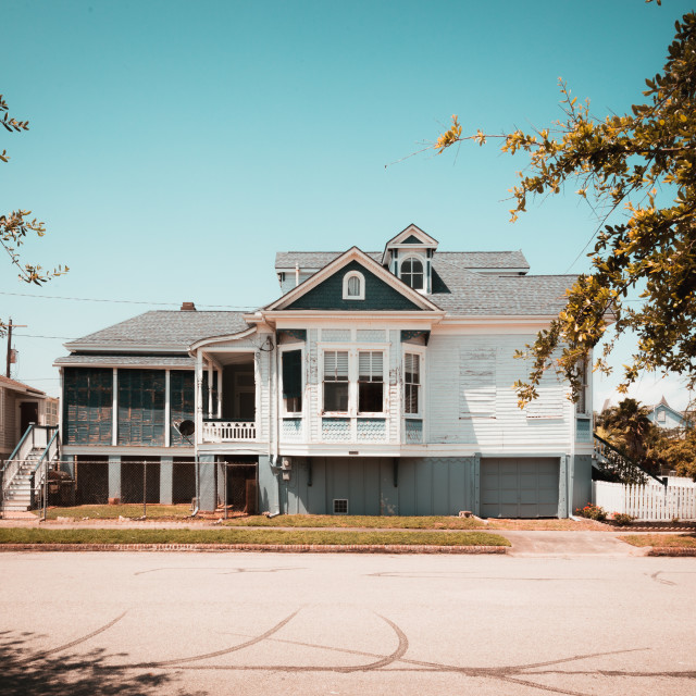 "Old Galveston" by Philip Mowbray - $12.65 "Old Galveston" stock image