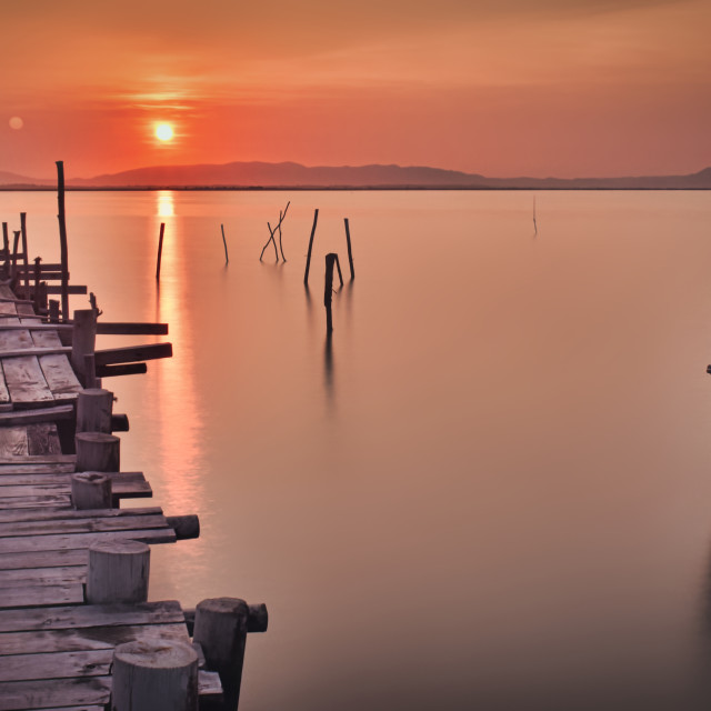 "The Carrasqueira Comporta Palafitic Pier Portugal" stock image