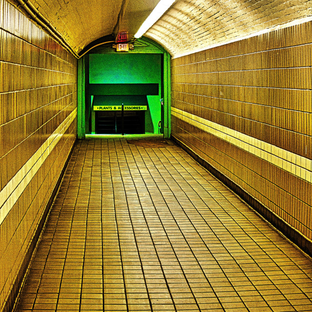 "Night in the City - Train Tunnel" by JOHN MOUNT - $24.67 "Night in the City - Train Tunnel" stock image
