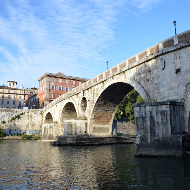 "Bridge over the Tiber" stock image