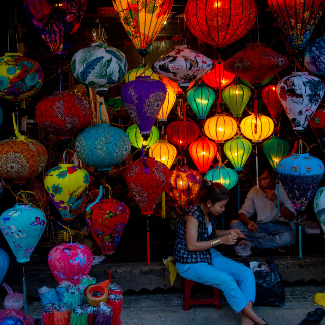 "Asian lanterns shop" by frederik enneman - £20.00 "Asian lanterns shop" stock image