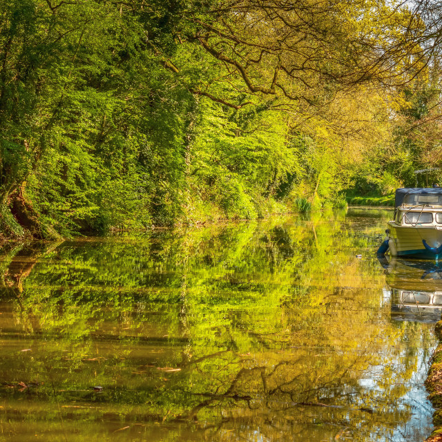 "Reflections On The Kennet & Avon Canal" stock image