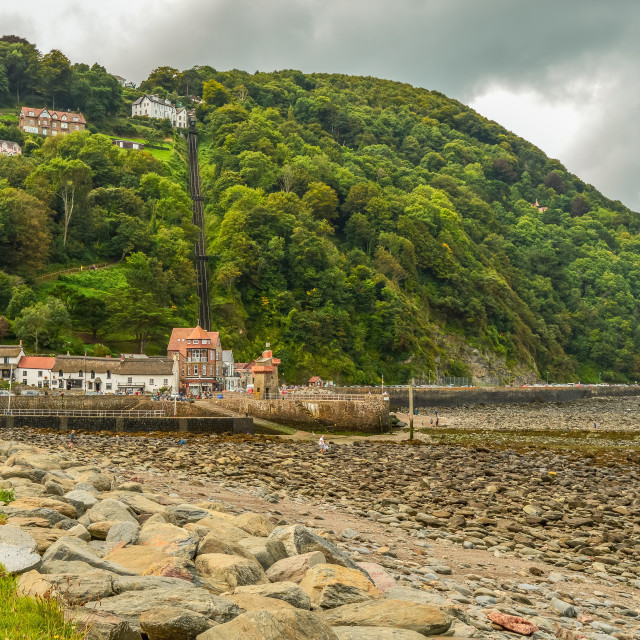 "A Shoreline View In Lynmouth, Devon" stock image