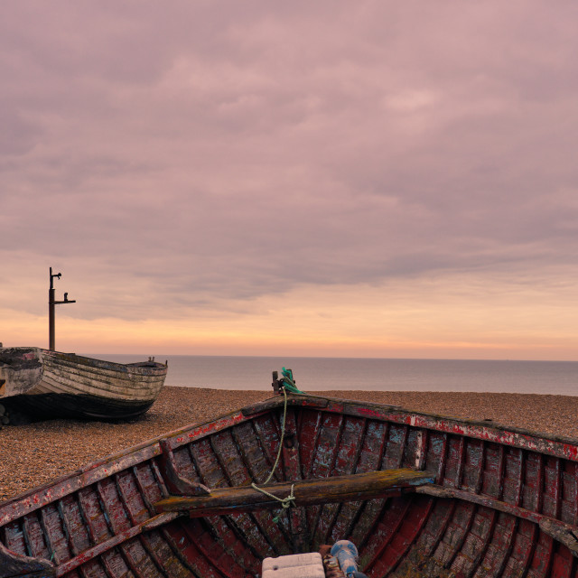 "Southwold Boats at dawn" stock image