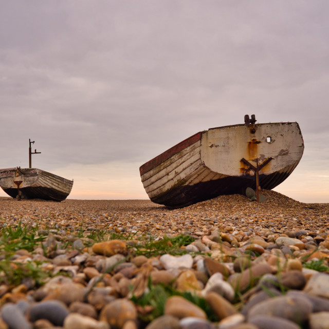 "Boats on the beach" stock image