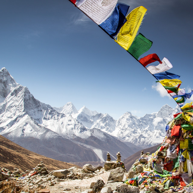 "The climbers Memorial, Thukla Nepal" stock image