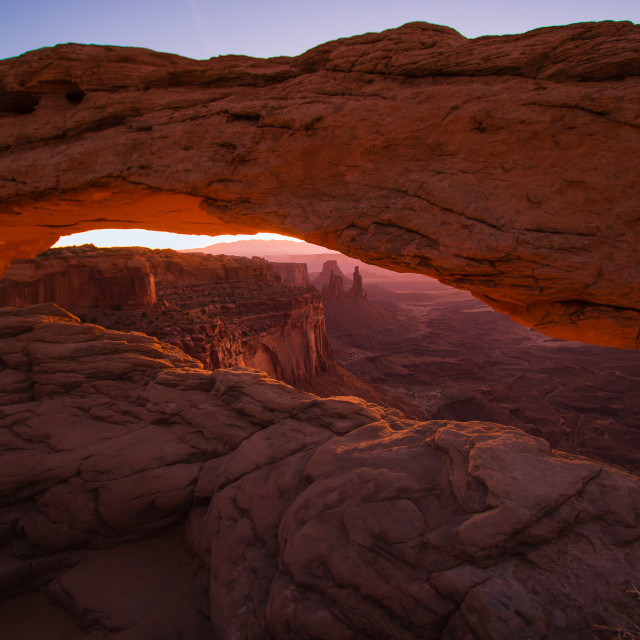 "Mesa Arch Sunrise" by Russell Waite Photography - $26.93 "Mesa Arch Sunrise" stock image