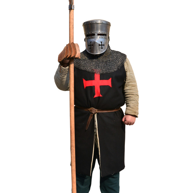 "medieval templar isolated" stock image