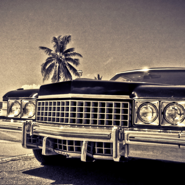 "Vintage Cadillac in Florida" stock image