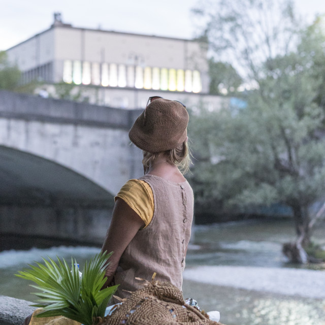 "Deutsches Museum on River Isar" stock image