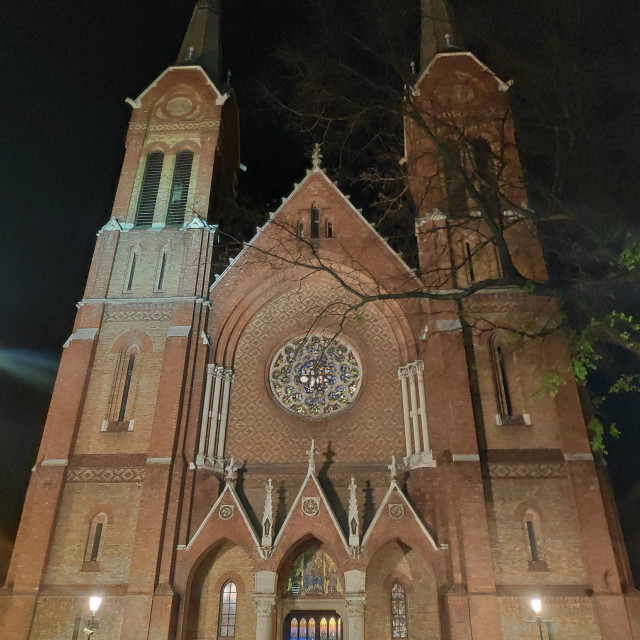 "An old Catholic church" stock image