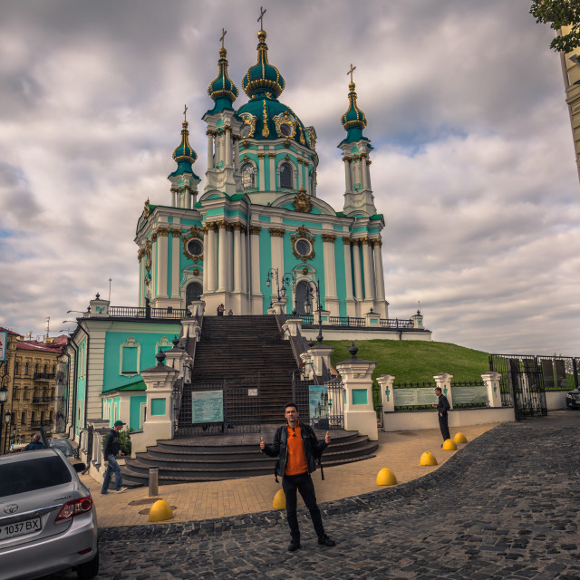 "Kiev - September 28, 2018: Saint Andrew's orthodox church in Kiev, Ukraine" stock image