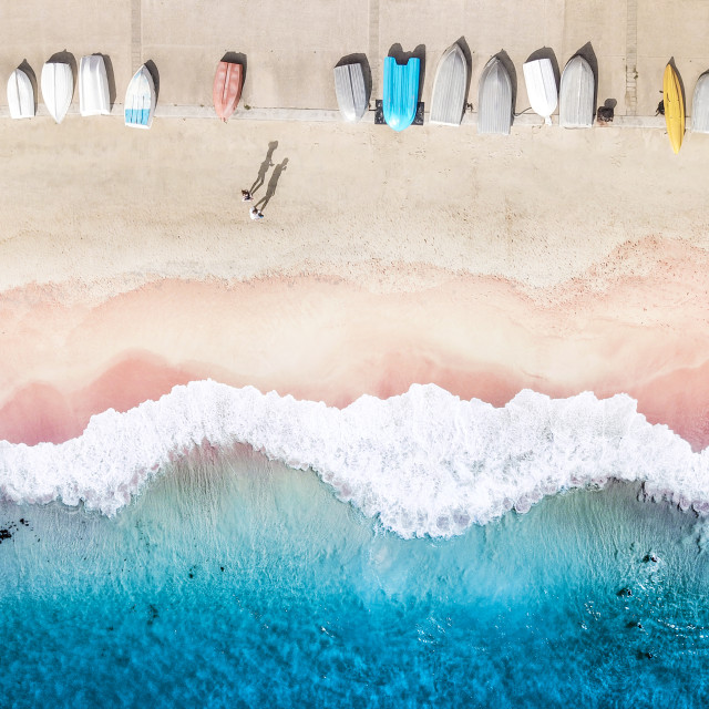 "Aerial: Sandy Beach in Australia" stock image