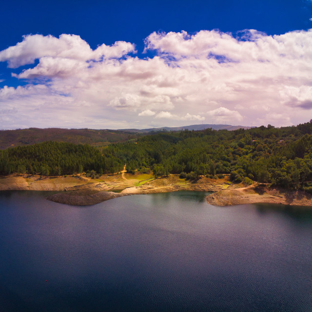 "Aerial Lake View From Above" stock image