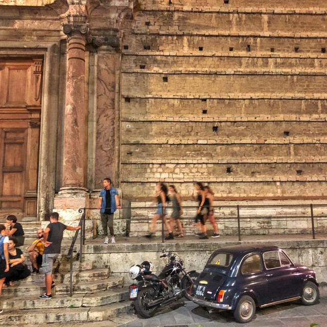 "Nightime in Perugia" stock image