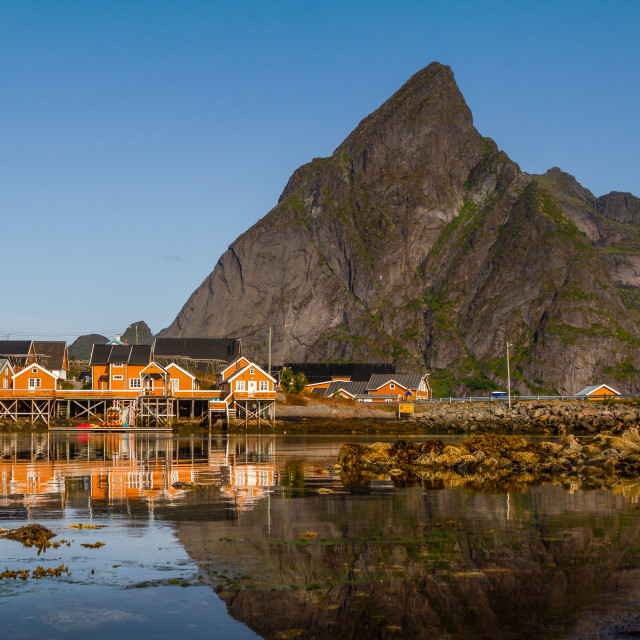 "Sakrisøy on the Lofoten in Norway" stock image