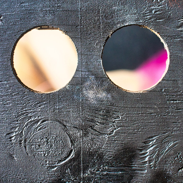 "Construction wall view holes" by JOHN MOUNT - $25.14 "Construction wall view holes" stock image