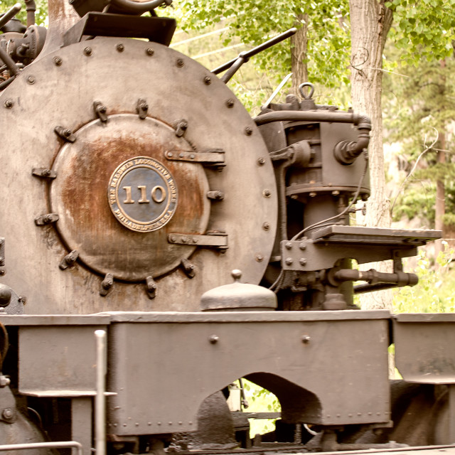 "KEYSTONE, SD - JULY 4, 2019: 1880 Train in the Black Hills Central Railroad...." stock image